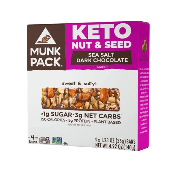 Munk Pack - Keto Nut & Seed Bar - Sea Salt Dark Chocolate Carbs Me Out!