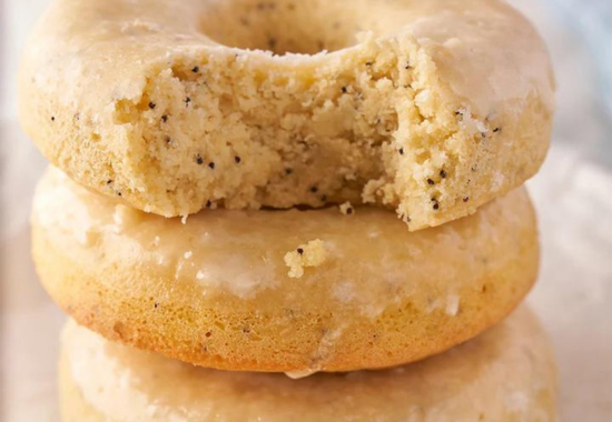 Vanilla Lemon Poppy Seed Donuts Carbs Me Out!