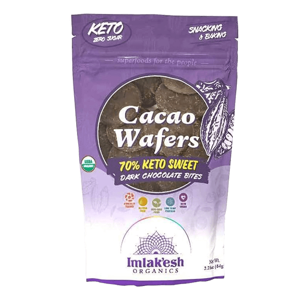 Imlak'esh - Cacao Wafers - Dark Chocolate Bites Carbs Me Out!